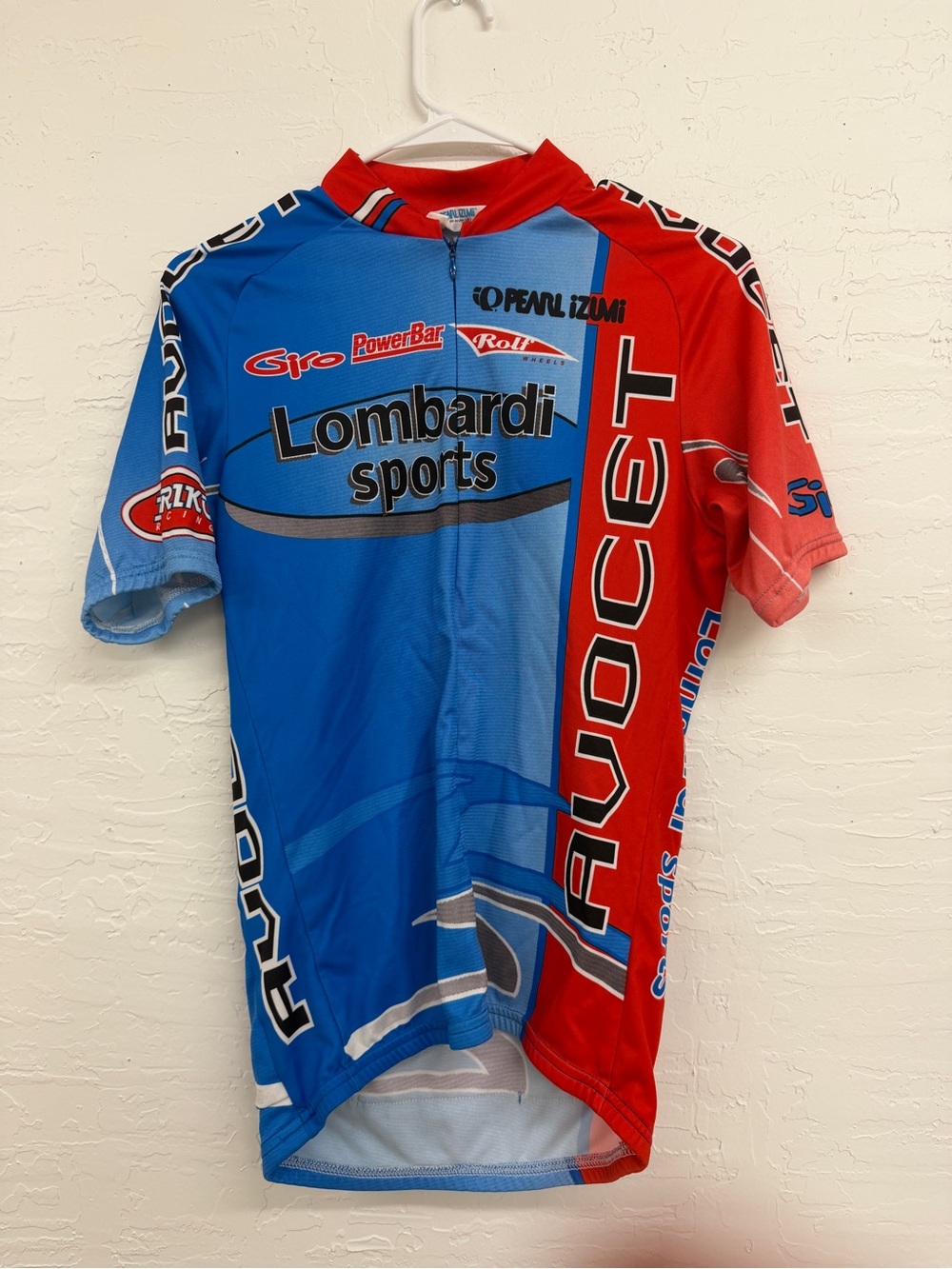 Pearl Izumi Blue & Red Lombardi Sports Cycling Jersey